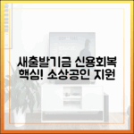 소상공인 새출발기금, 신용회복 지원 핵심은?