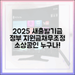 2025 소상공인 새출발기금: 정부 지원금+채무조정, 누구나 쉽게!