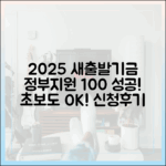 2025 새출발기금: 초보도 성공하는 정부 지원 신청 후기