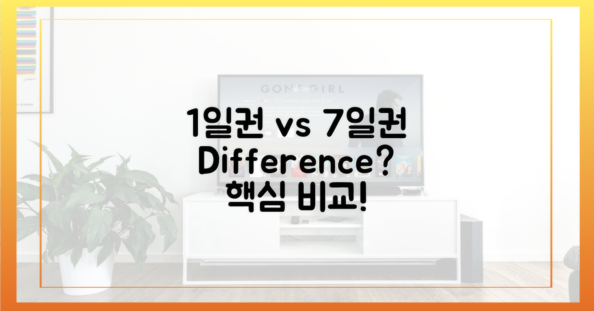 1일권, 7일권 차이는 뭘까?