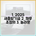 2025 새출발기금, 채무 조정 놀라운 변화!