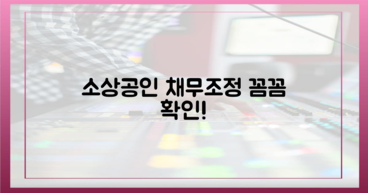 소상공인, 채무 조정 조건 꼼꼼히 확인!