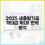 2025 소상공인 새출발기금 확대! 완벽 분석