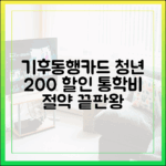 기후동행카드 청년 할인 200% 완벽 가이드: 통학비 절약 끝판왕