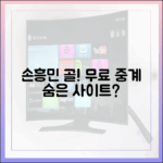 손흥민 골! 무료 중계, 숨겨진 사이트는?