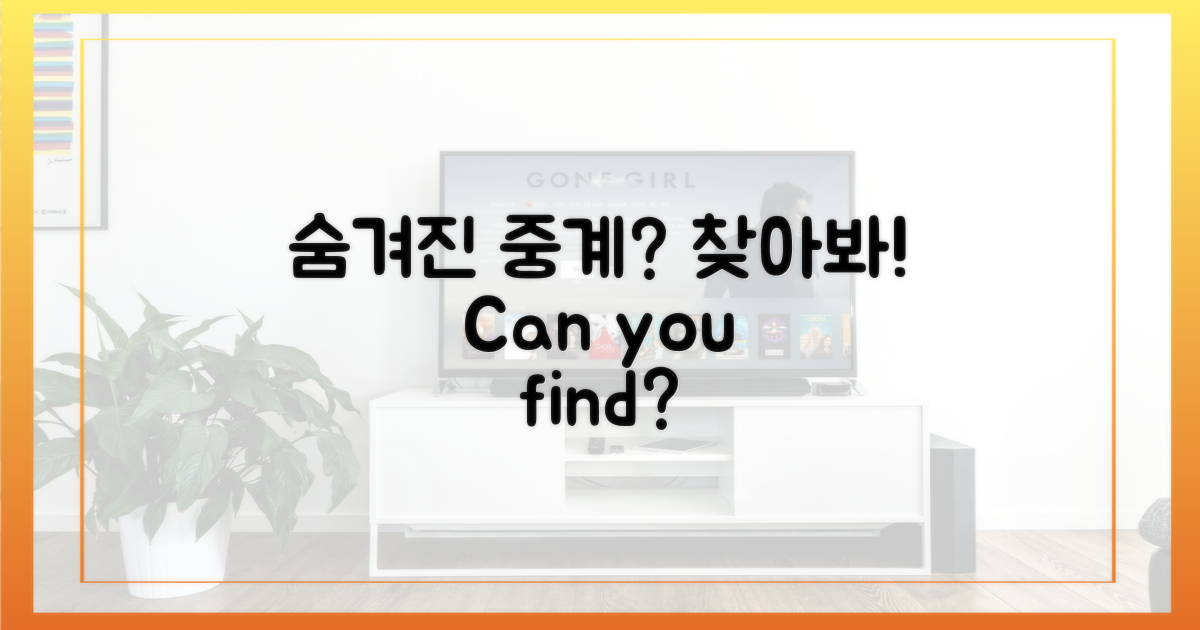 숨겨진 중계, 찾을 수 있나요?