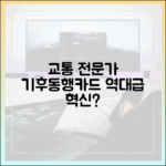 교통 전문가가 짚는 기후동행카드 '역대급' 혁신?