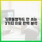 기후동행카드: 쓰지 않을 3가지 이유 완벽 가이드