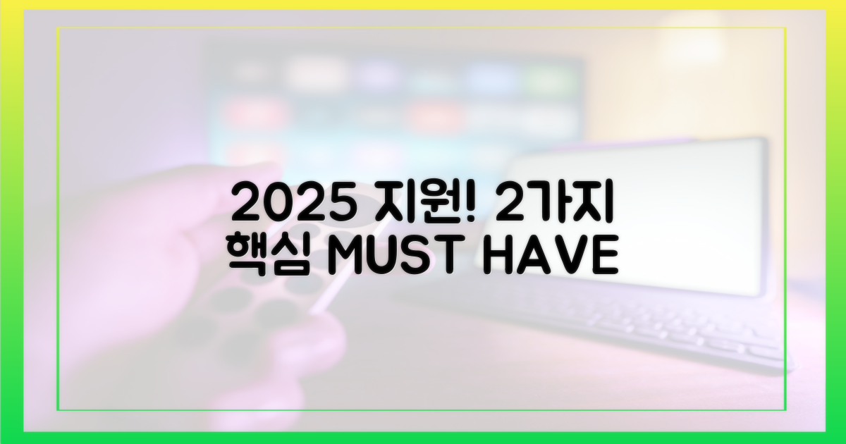 2025년 지원, 2가지 핵심 요건
