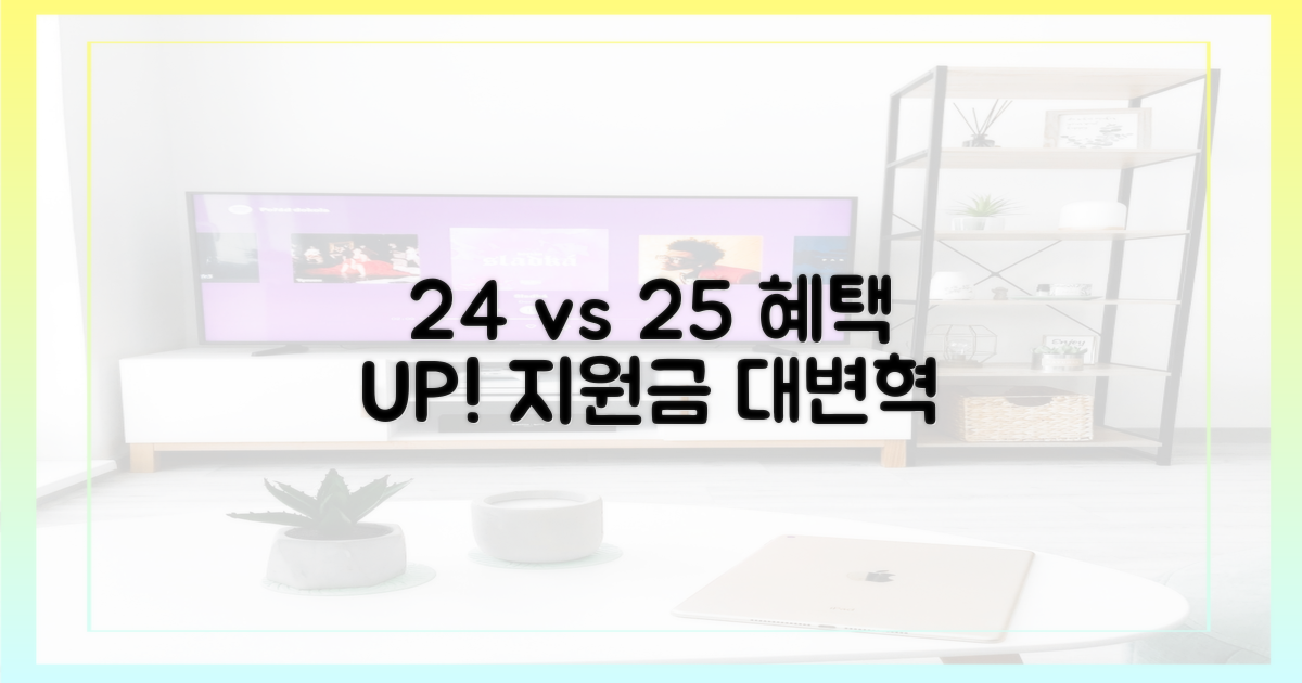 24년 vs 25년, 달라진 지원 혜택