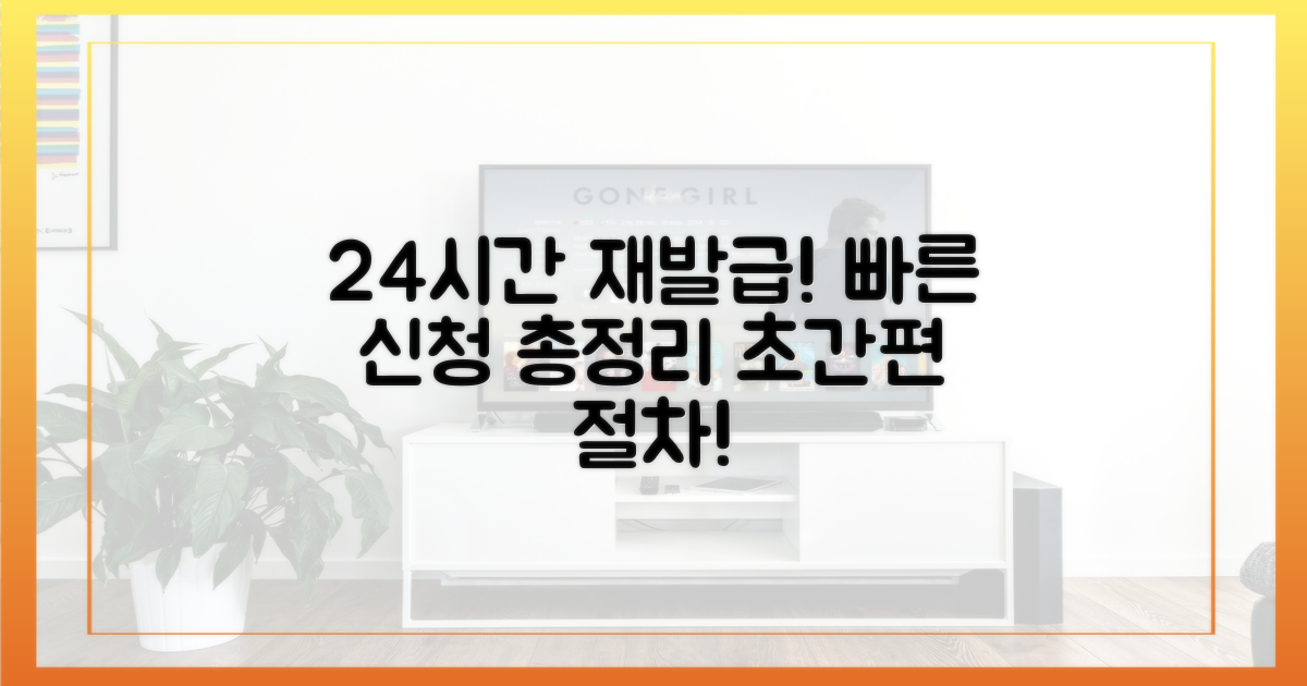 24시간 내 재발급, 신청 절차 총정리.