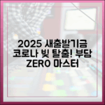 2025 소상공인 새출발기금: 코로나 대출 부담 마스터하기