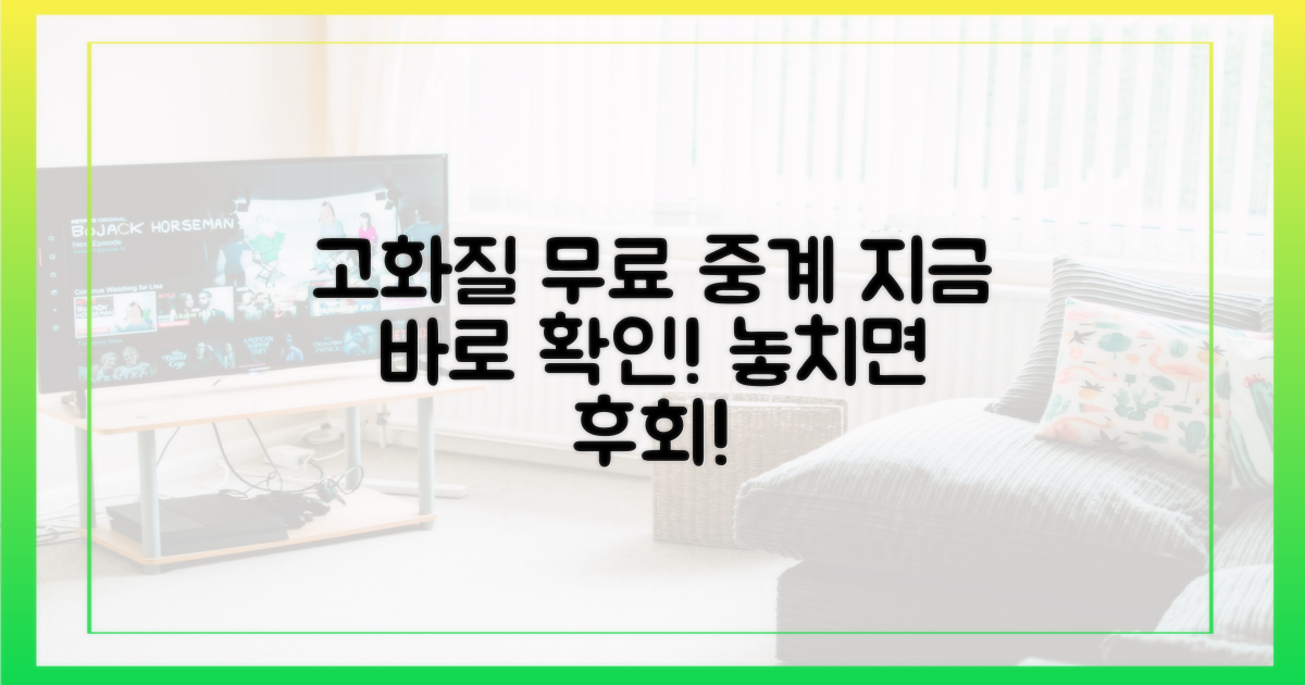 고화질 무료 중계, 어디서?