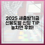 2025 소상공인 새출발기금: 신용도별 신청 마스터하기