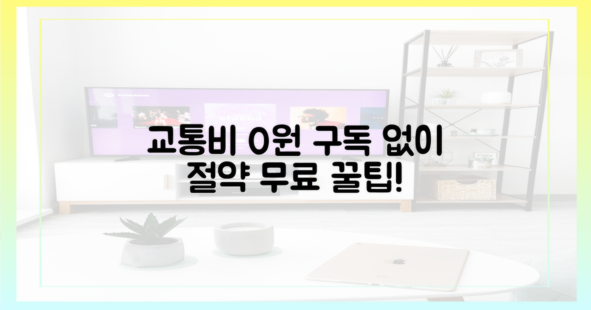 구독료 없이 교통비 절약