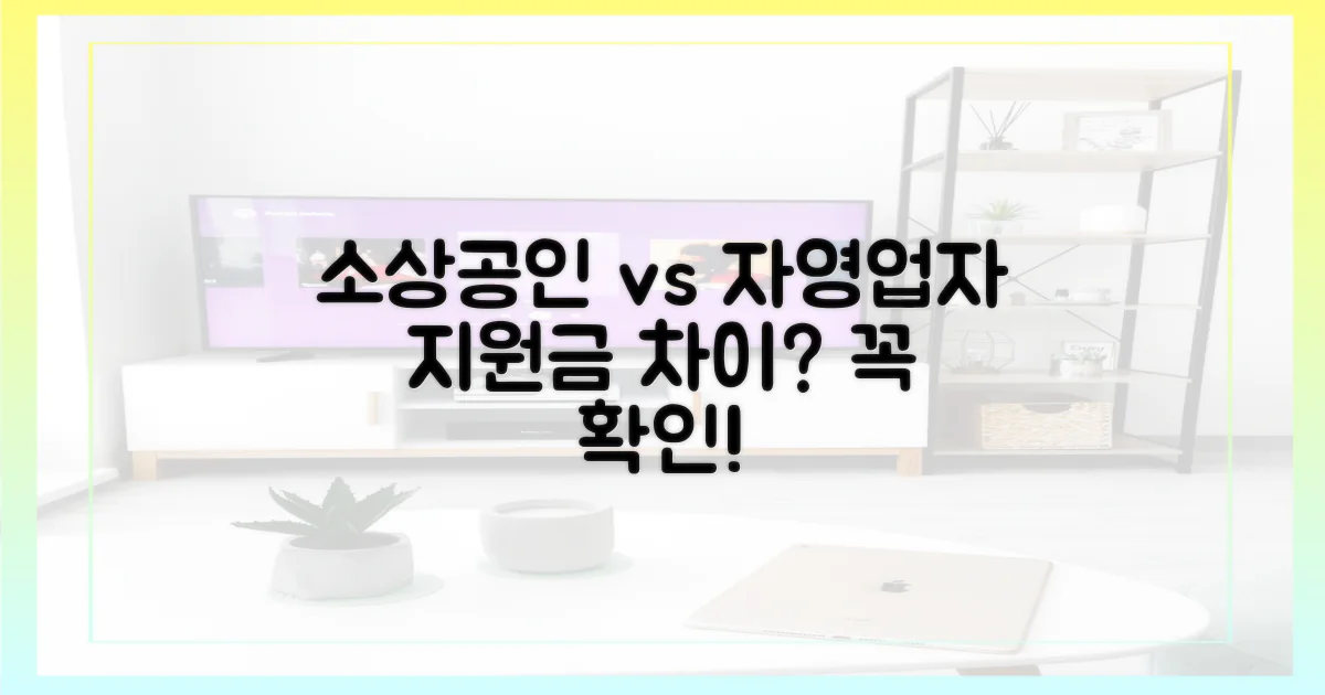 소상공인 vs 자영업자: 지원 차이?