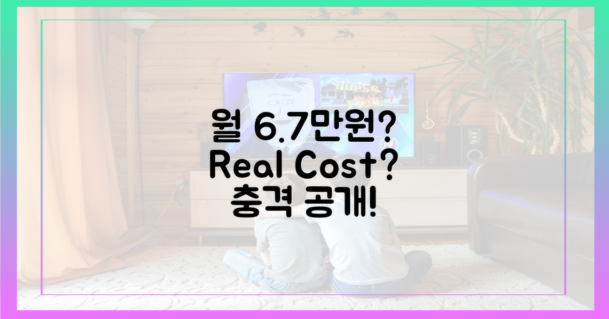 월 6.7만원, 실제 비용은?
