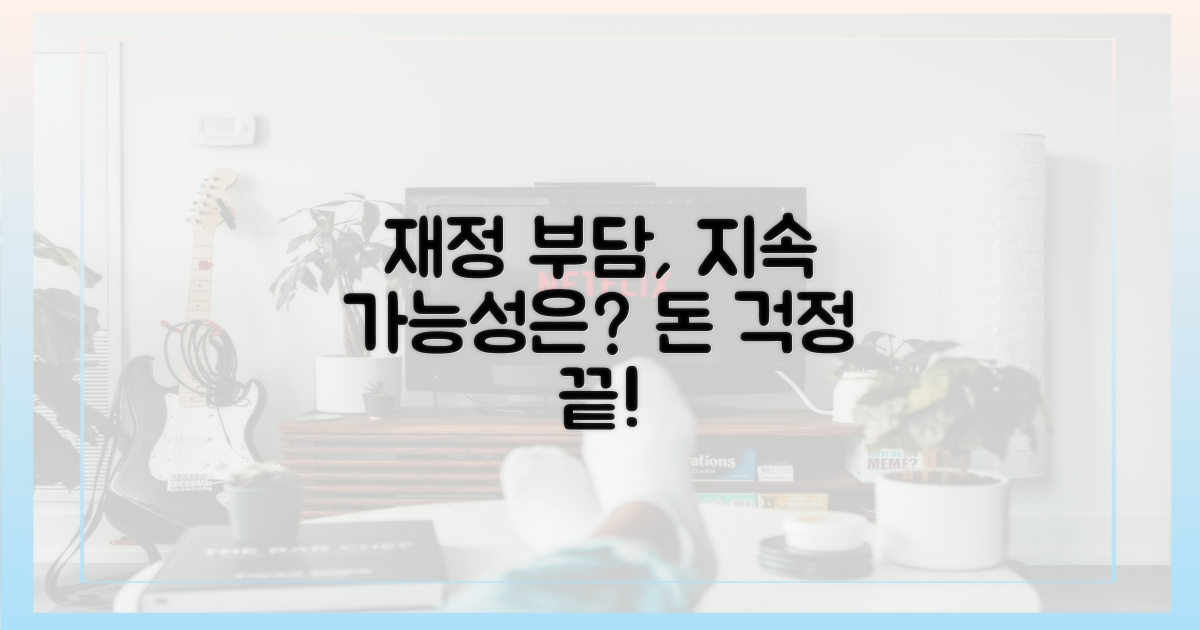 재정 부담, 지속 가능할까?