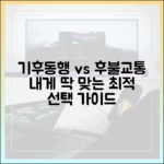 기후동행/후불교통카드: 나에게 맞는 최적의 선택 가이드