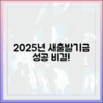 2025년 소상공인 새출발기금, 놀라운 성공 비결!