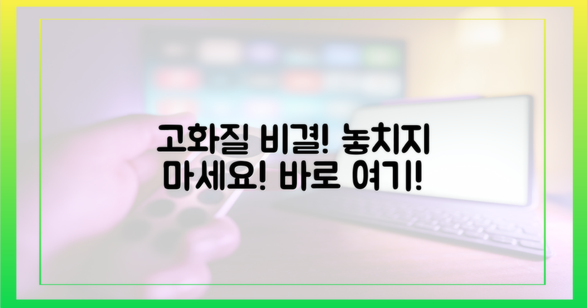 고화질 놓치지 않는 비결은?