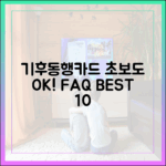 기후동행카드, 초보도 OK! FAQ BEST 10