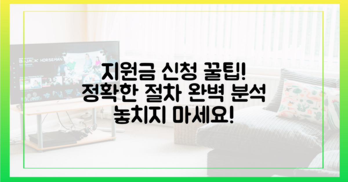 지원금 신청 절차 상세 안내