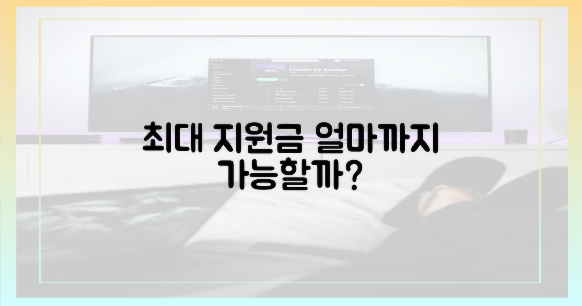 최대 지원금 규모 파악하기