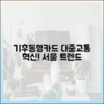기후동행카드: 서울 대중교통 이용, 놀라운 트렌드 변화!
