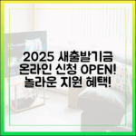2025년 소상공인 새출발기금: 온라인 신청, 놀라운 변화!