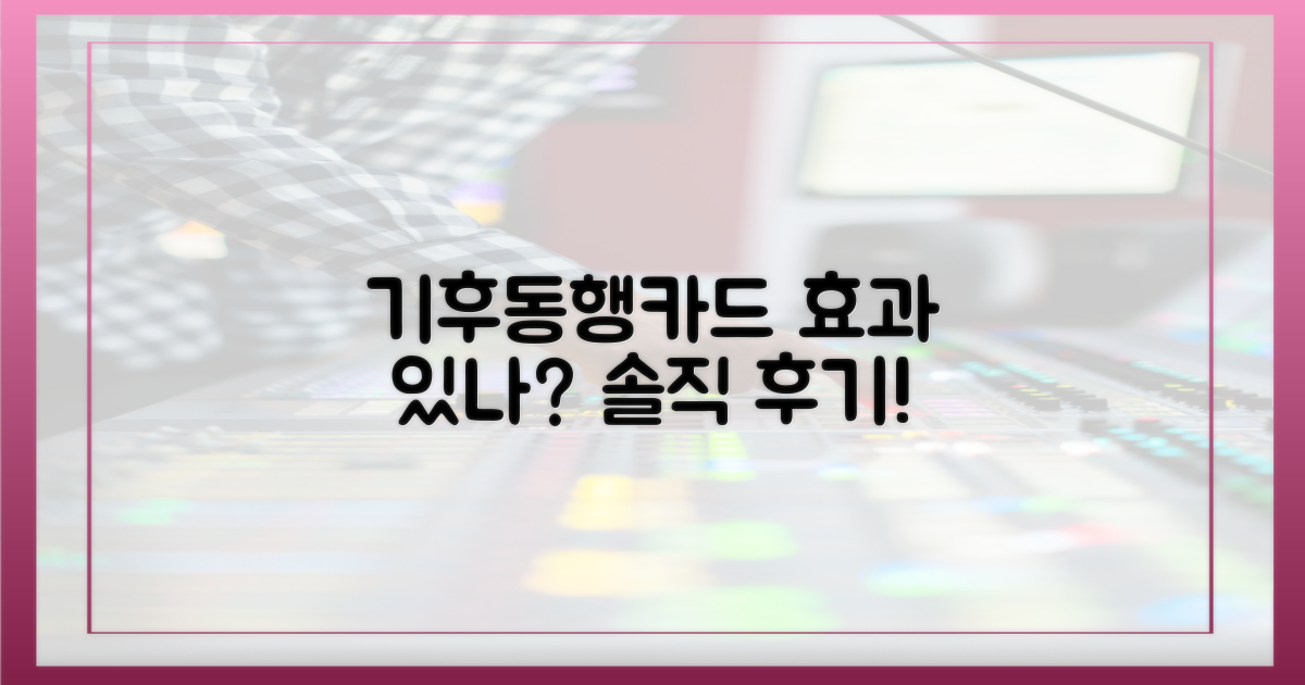 기후동행카드, 정말 효과 있나요?