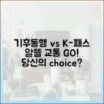 기후동행 vs K-패스, 당신의 선택은?