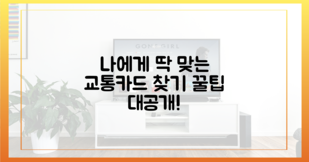나에게 딱 맞는 교통카드 찾기