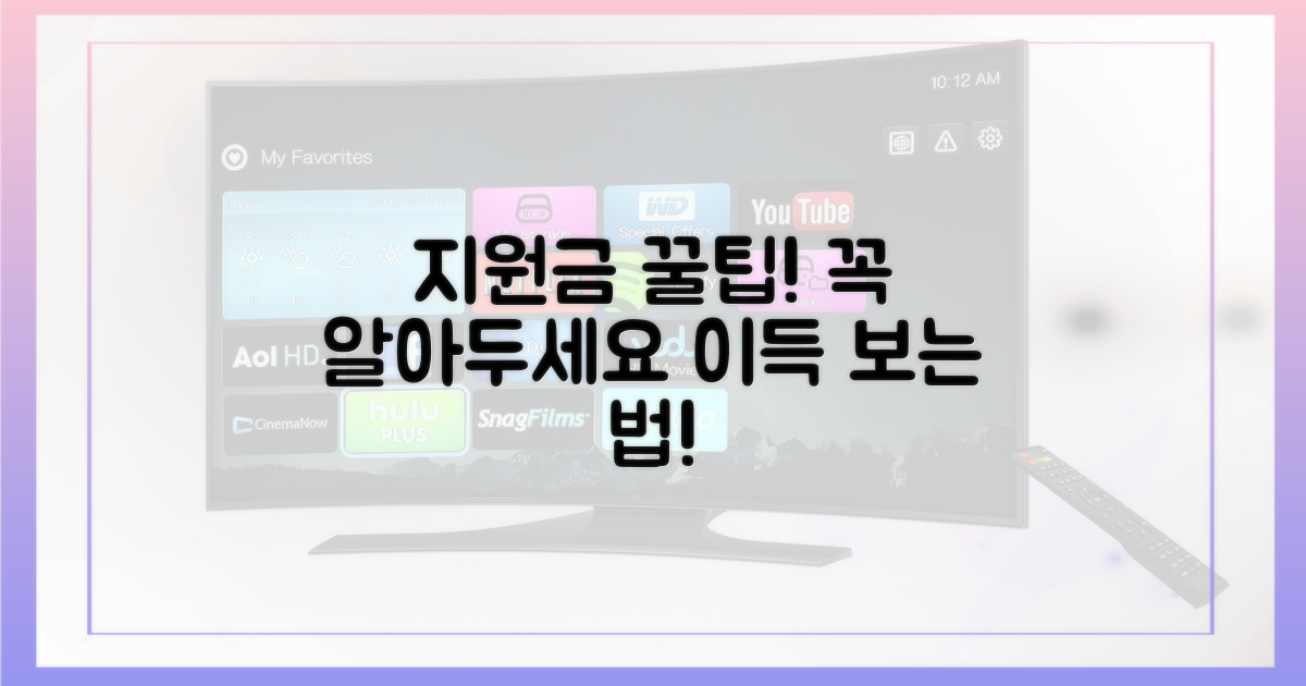 지원금, 이렇게 활용하세요!