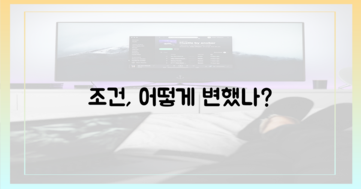 조건은 어떻게 달라졌나?