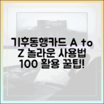 기후동행카드 A to Z: 놀라운 사용법 공개!