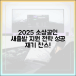 2025 소상공인 새출발: 누구나 성공할 재기 지원 전략