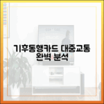 기후동행카드 데이터 분석: 대중교통 패턴 완벽 가이드