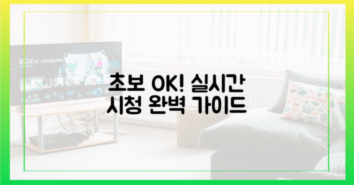 초보자도 쉬운 실시간 시청법