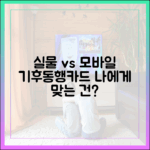 놀라운 선택! 실물 vs 모바일, 당신에게 맞는 기후동행카드는?