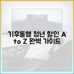 기후동행 청년 할인 A to Z 완벽 가이드