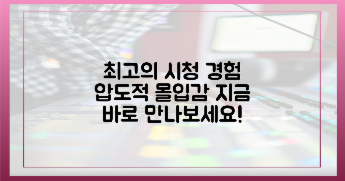 최고의 시청 경험을 선사합니다