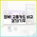 수도권 교통카드 완전 정복: 경기패스, I-패스, 기후동행 비교