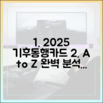 2025 기후동행카드: 전문가 A to Z, 초보자도 쉽게!