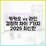 카카오톡과 라인, 결정적 차이점 7가지 (2025년 최신판)