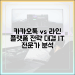 IT 전문가가 말하는 카카오톡과 라인의 플랫폼 전략 차이
