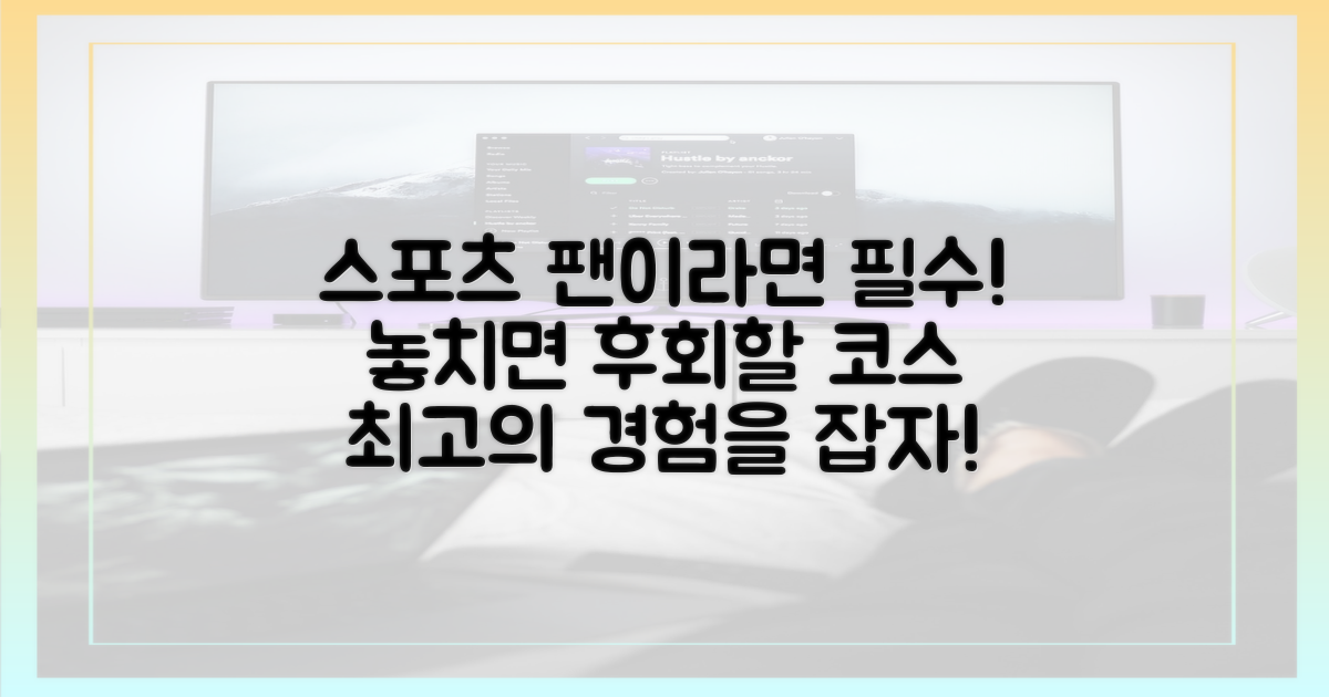 스포츠 팬 필수 코스