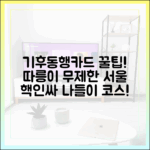 기후동행카드! 따릉이 무제한 서울 나들이, 놀라운 코스!