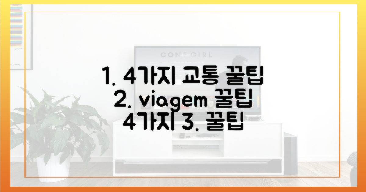 4가지 교통 꿀팁