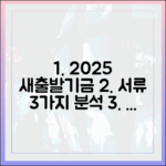 2025년 새출발기금 서류 3가지 완벽 분석